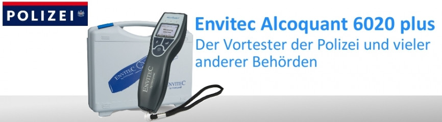 Alkomat Envitec Alcoquant 6020 plus AKTION - Den österreichischen Polizei Alkomat  kaufen + 25 Mundstücke gratis + günstiger Kalibrieren - Alkomaten kaufen